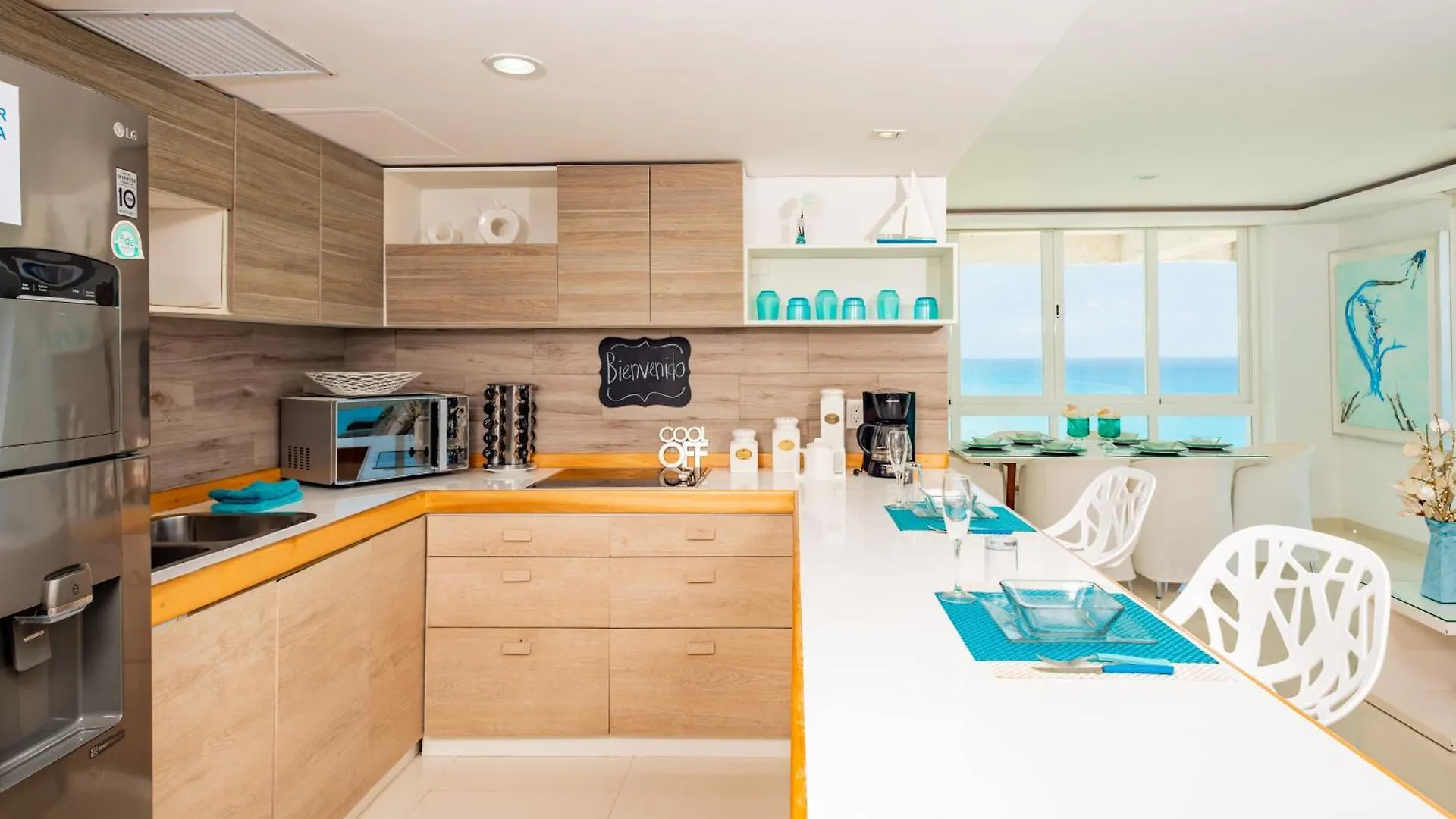 Daire Ocean View Modern Condo & Luxury Amenities Cancun Meksika