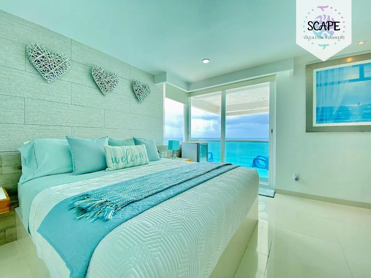 Ocean View Modern Condo & Luxury Amenities Cancun Apartment