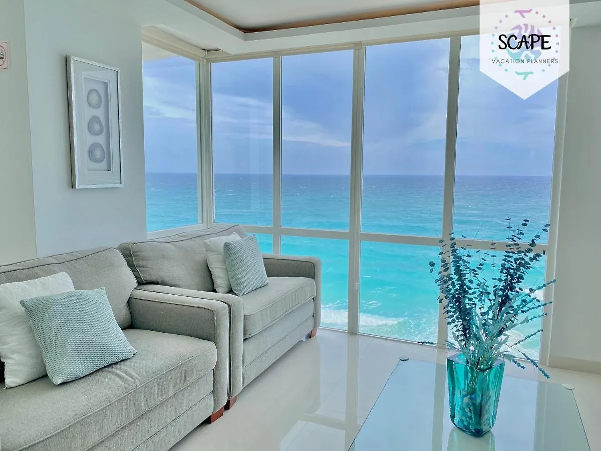 Ocean View Modern Condo & Luxury Amenities Cancun